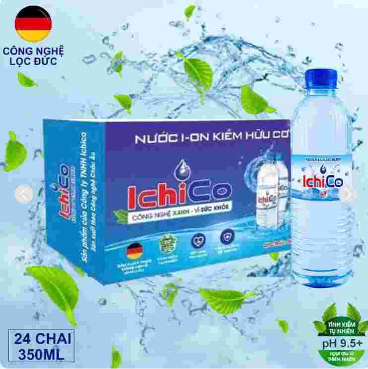 Thùng nước kiềm 24 chai Ichico 350ml